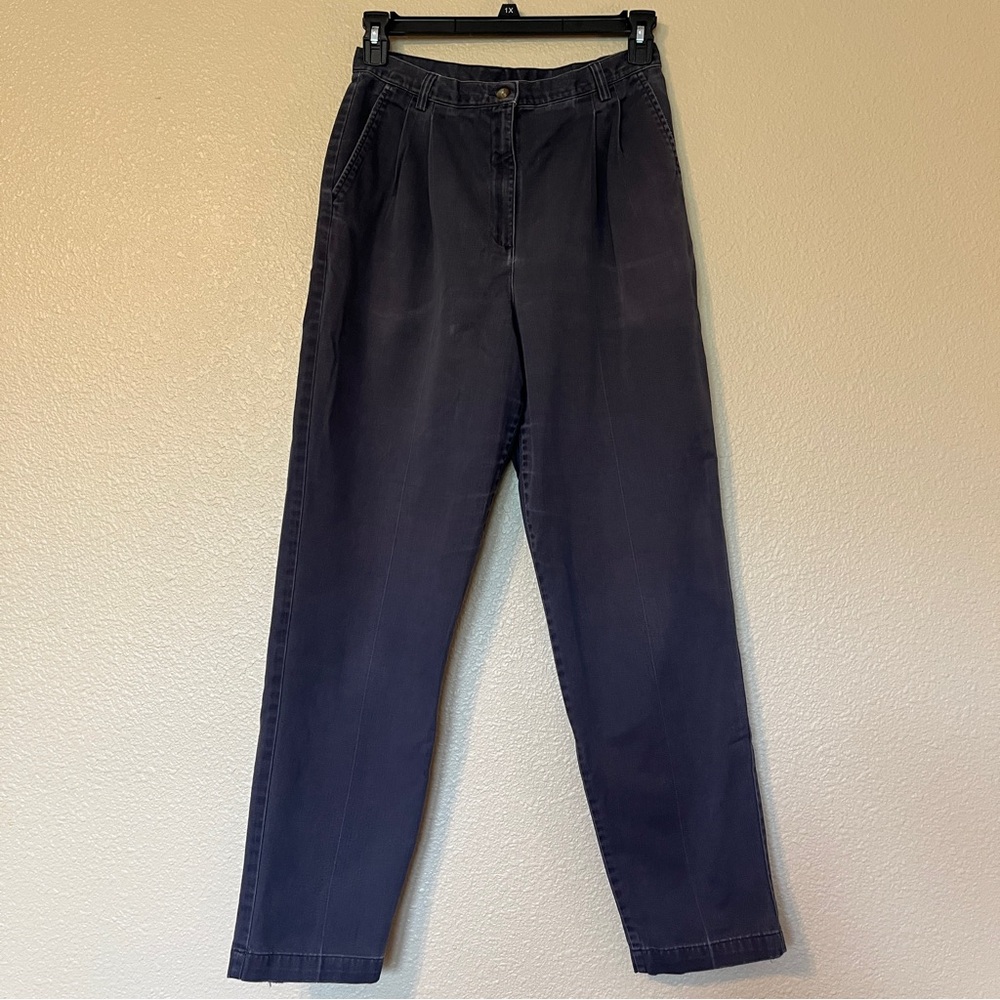 Van Heusen Women's Size 12 Vintage Navy Blue Chino Style Pants
